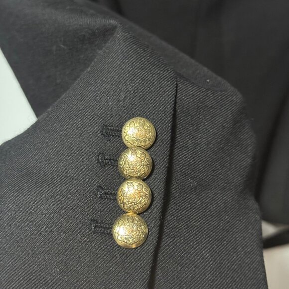 J.Crew Wool-Blend Schoolboy Blazer in Black w Gold Buttons – Women’s Size 12 (L) - Picture 5 of 17